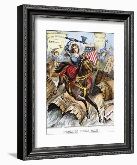 Woman's Holy War, 1874-Currier & Ives-Framed Giclee Print