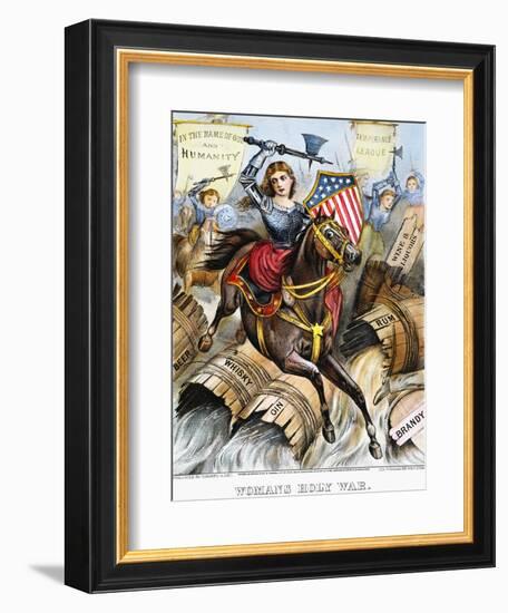 Woman's Holy War, 1874-Currier & Ives-Framed Giclee Print