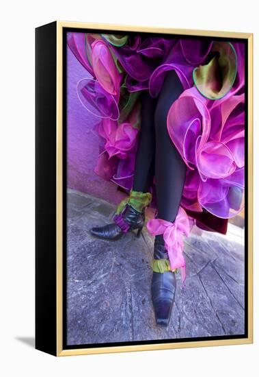 Woman's Legs and Shoes Dressed for Carnival, Venice, Italy-Jaynes Gallery-Framed Premier Image Canvas