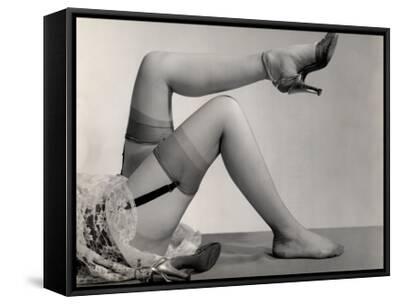 Nylon Stocking Legs With Garters