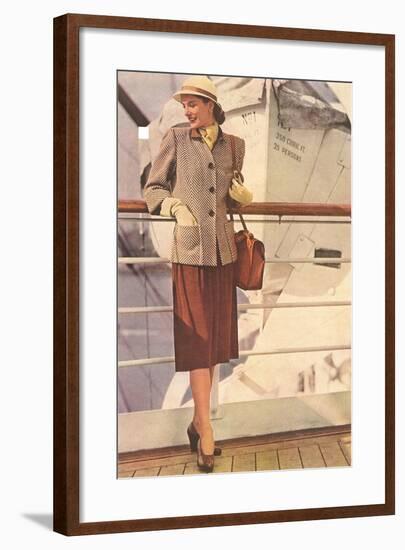 Woman's Suit for Ocean Liner Travel-null-Framed Art Print