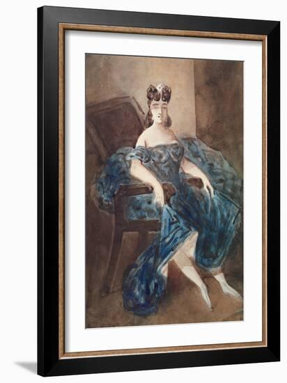 Woman Seated in an Armchair-Constantin Guys-Framed Giclee Print