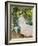 Woman Seated on a Bench-Claude Monet-Framed Giclee Print