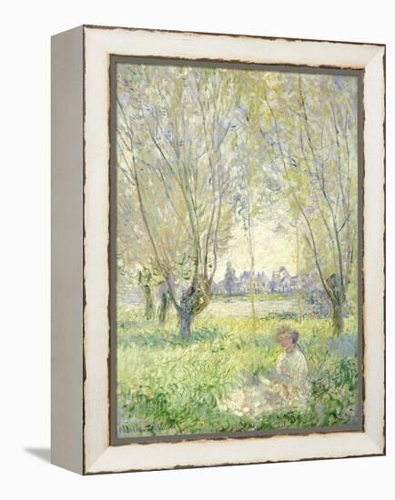 Woman Seated under the Willows, 1880-Claude Monet-Framed Premier Image Canvas