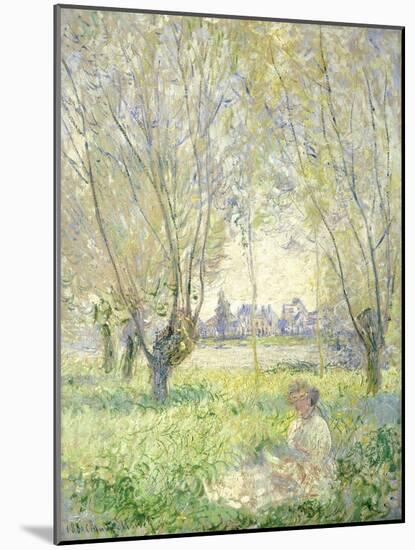 Woman Seated under the Willows, 1880-Claude Monet-Mounted Giclee Print