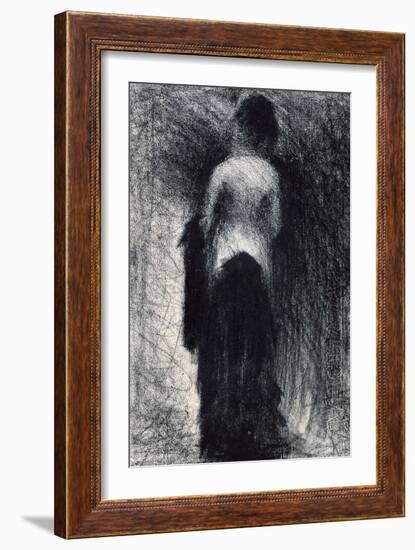 Woman Seen from the Back, C1880-1891-Georges Seurat-Framed Giclee Print