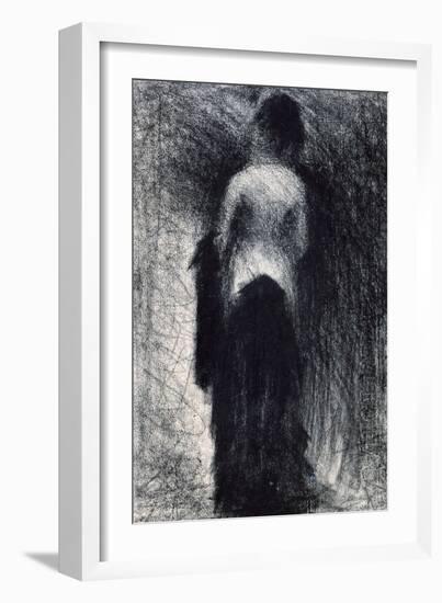 Woman Seen from the Back, C1880-1891-Georges Seurat-Framed Giclee Print