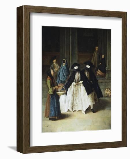 Woman Selling Essences-Pietro Longhi-Framed Giclee Print