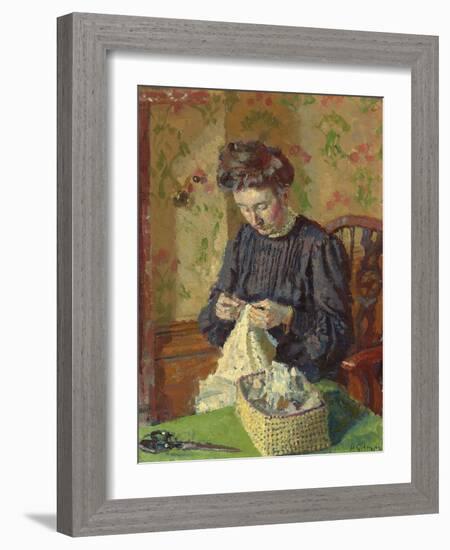 Woman Sewing, C. 1908-Harold Gilman-Framed Giclee Print