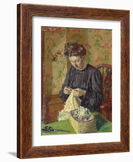 Woman Sewing, C. 1908-Harold Gilman-Framed Giclee Print