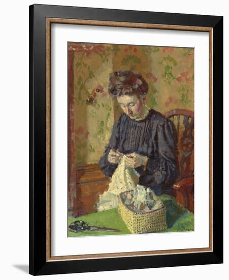 Woman Sewing, C. 1908-Harold Gilman-Framed Giclee Print