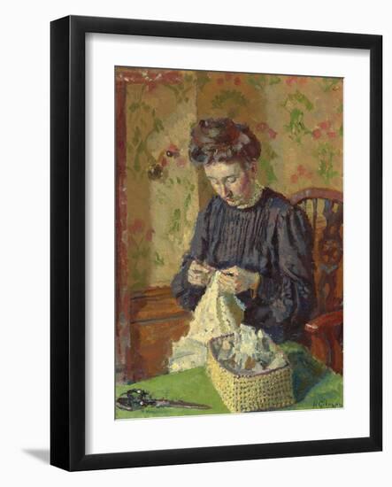 Woman Sewing, C. 1908-Harold Gilman-Framed Giclee Print