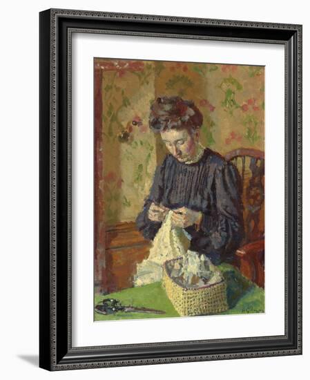 Woman Sewing, C. 1908-Harold Gilman-Framed Giclee Print