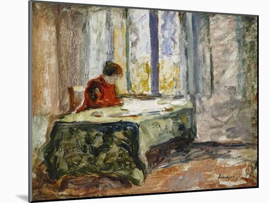 Woman Sewing; Femme Cousant-Henri Lebasque-Mounted Giclee Print