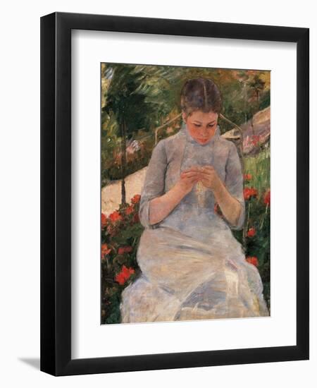 Woman Sewing-Mary Cassatt-Framed Art Print