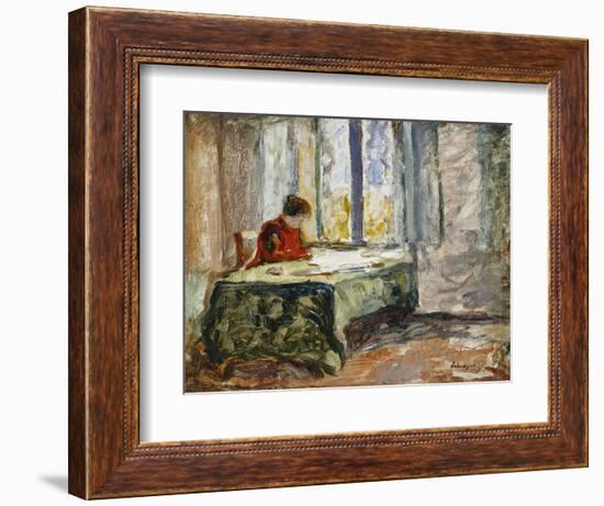 Woman Sewing-Henri Lebasque-Framed Giclee Print