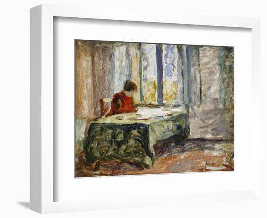 Woman Sewing-Henri Lebasque-Framed Giclee Print