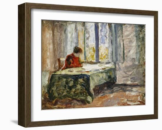 Woman Sewing-Henri Lebasque-Framed Giclee Print