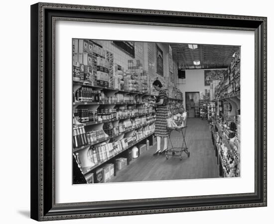 Woman Shopping in A&P Grocery Store-Alfred Eisenstaedt-Framed Photographic Print