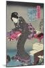 Woman Showing Fabric Samples-Utagawa Kunisada-Mounted Giclee Print