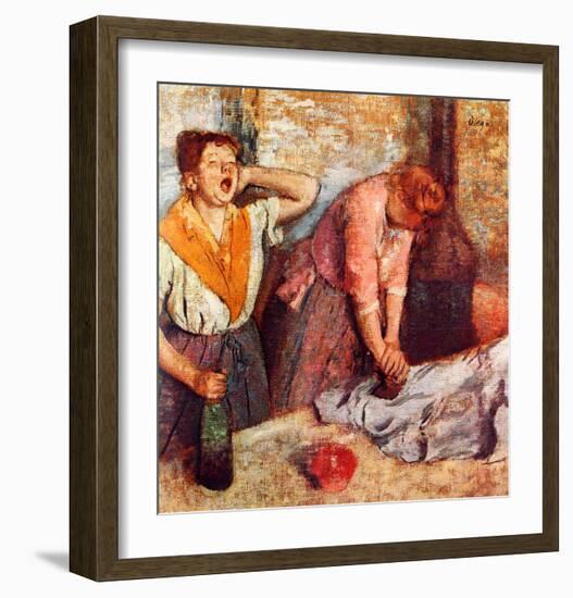 Woman Singing-Edgar Degas-Framed Giclee Print