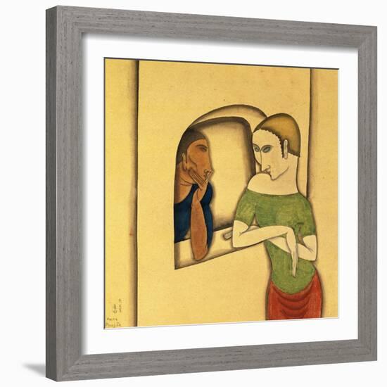 Woman Sitting, 1925-26-Jules Pascin-Framed Giclee Print