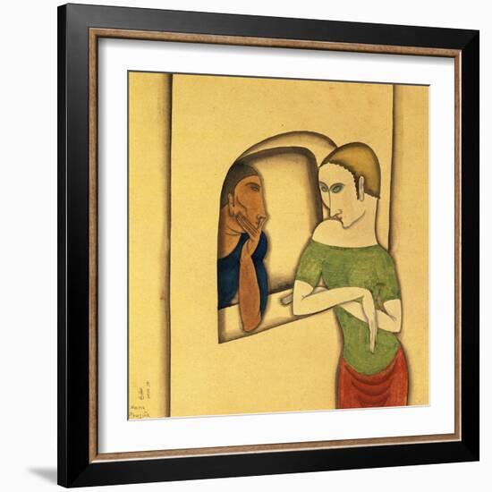 Woman Sitting, 1925-26-Jules Pascin-Framed Giclee Print