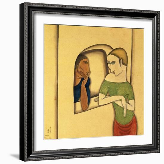 Woman Sitting, 1925-26-Jules Pascin-Framed Giclee Print