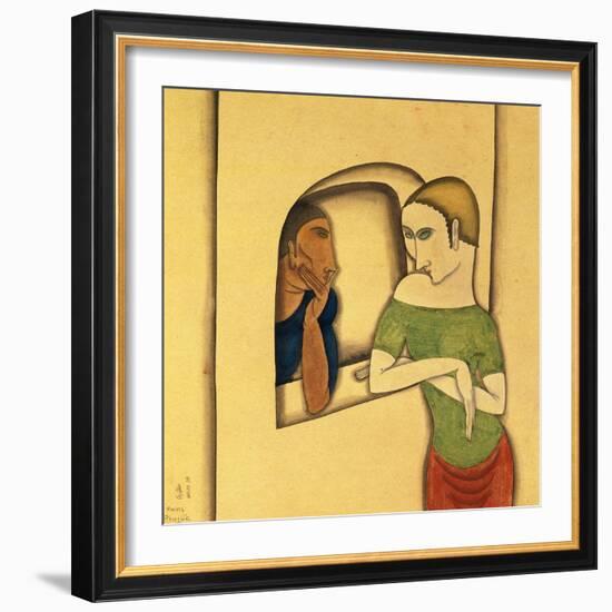 Woman Sitting, 1925-26-Jules Pascin-Framed Giclee Print