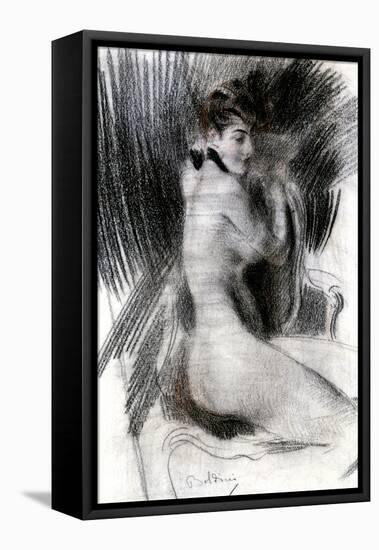 Woman Sitting, C1920-Giovanni Boldini-Framed Premier Image Canvas