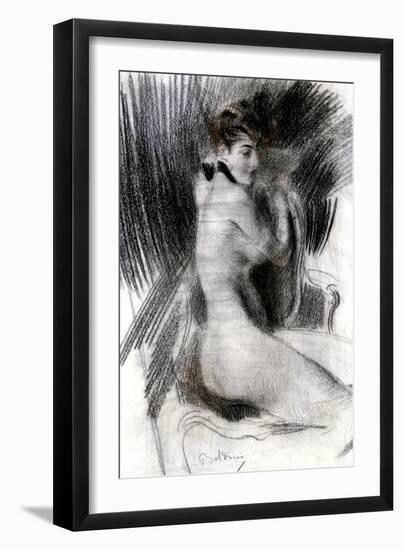 Woman Sitting, C1920-Giovanni Boldini-Framed Giclee Print