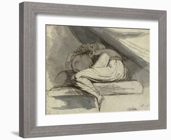 Woman Sitting, Curled up, after 1778-Henry Fuseli-Framed Giclee Print