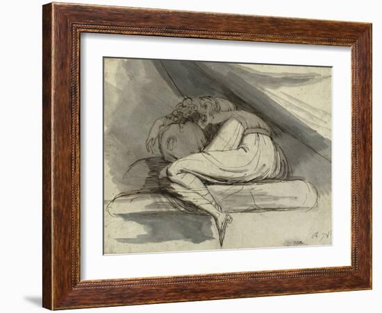 Woman Sitting, Curled up, after 1778-Henry Fuseli-Framed Giclee Print