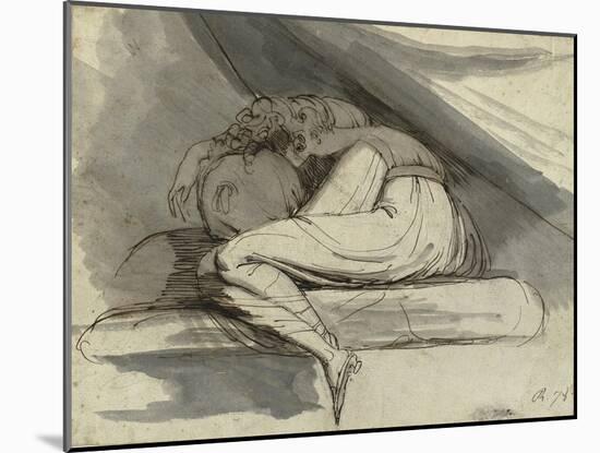 Woman Sitting, Curled up, after 1778-Henry Fuseli-Mounted Giclee Print
