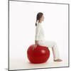 Woman Sitting on Exercise Ball-Cristina-Mounted Premium Photographic Print