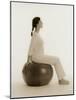 Woman Sitting on Exercise Ball-Cristina-Mounted Photographic Print