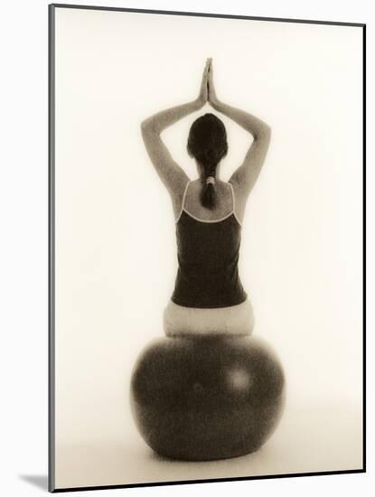 Woman Sitting on Exercise Ball-Cristina-Mounted Photographic Print