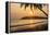Woman Sitting on Mirissa Beach Watching the Sun Set-Matthew Williams-Ellis-Framed Premier Image Canvas
