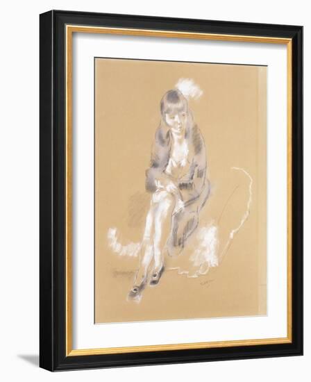 Woman Sitting-Jules Pascin-Framed Giclee Print