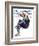 "Woman Skater," Saturday Evening Post Cover, January 21, 1933-Guy Hoff-Framed Giclee Print