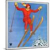 "Woman Ski Jumper,"January 1, 1934-Carolyn Haywood-Mounted Giclee Print