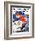 "Woman Skier," Saturday Evening Post Cover, February 14, 1931-James C. McKell-Framed Giclee Print