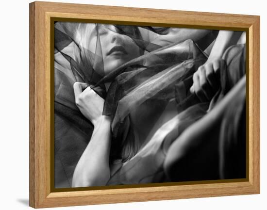 Woman Sleeping, Covered with Veil-Antonino Barbagallo-Framed Premier Image Canvas