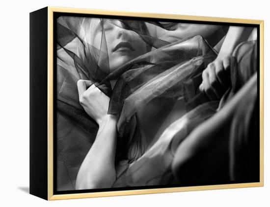 Woman Sleeping, Covered with Veil-Antonino Barbagallo-Framed Premier Image Canvas