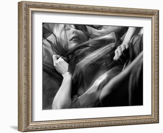 Woman Sleeping, Covered with Veil-Antonino Barbagallo-Framed Photographic Print