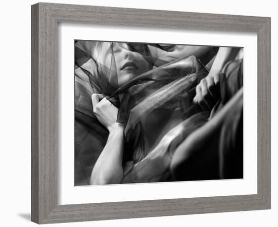 Woman Sleeping, Covered with Veil-Antonino Barbagallo-Framed Photographic Print