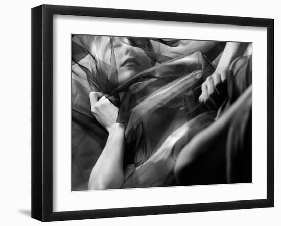 Woman Sleeping, Covered with Veil-Antonino Barbagallo-Framed Photographic Print
