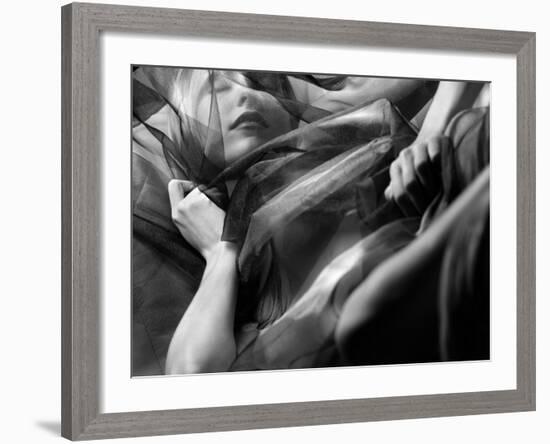 Woman Sleeping, Covered with Veil-Antonino Barbagallo-Framed Photographic Print