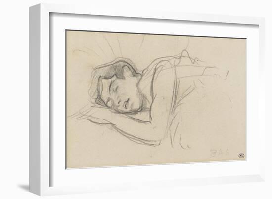 Woman Sleeping, Right Cheek Resting on the Left Hand-Henri de Toulouse-Lautrec-Framed Giclee Print