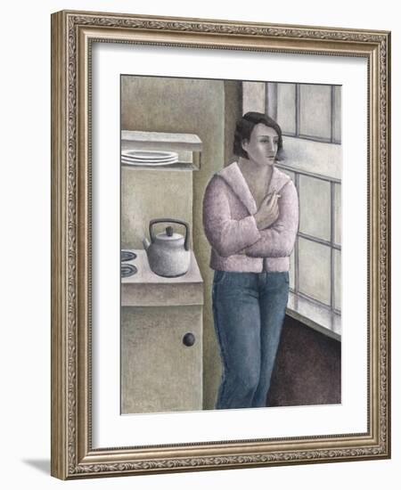 Woman Smoking at Window-Ruth Addinall-Framed Giclee Print